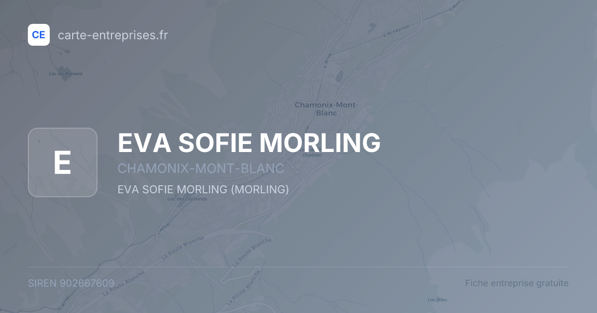 EVA SOFIE MORLING — 902667609 — fiche entreprise