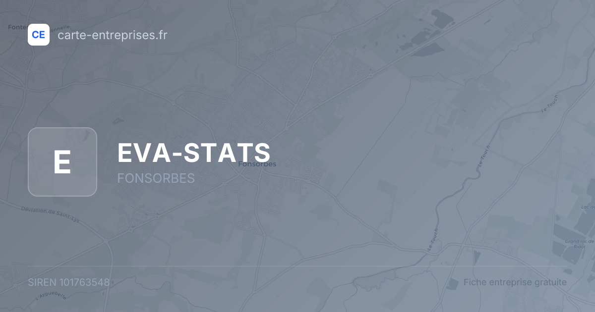 EVA-STATS — 101763548 — fiche entreprise