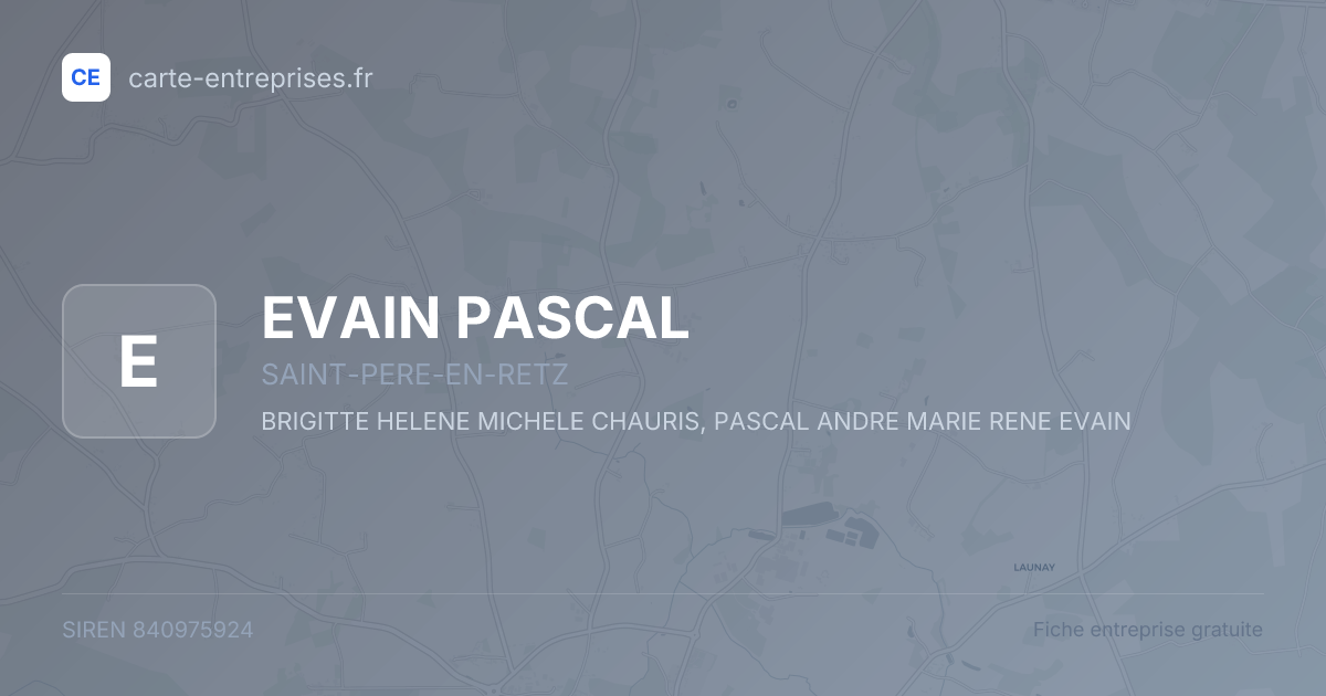 EVAIN PASCAL — 840975924 — fiche entreprise