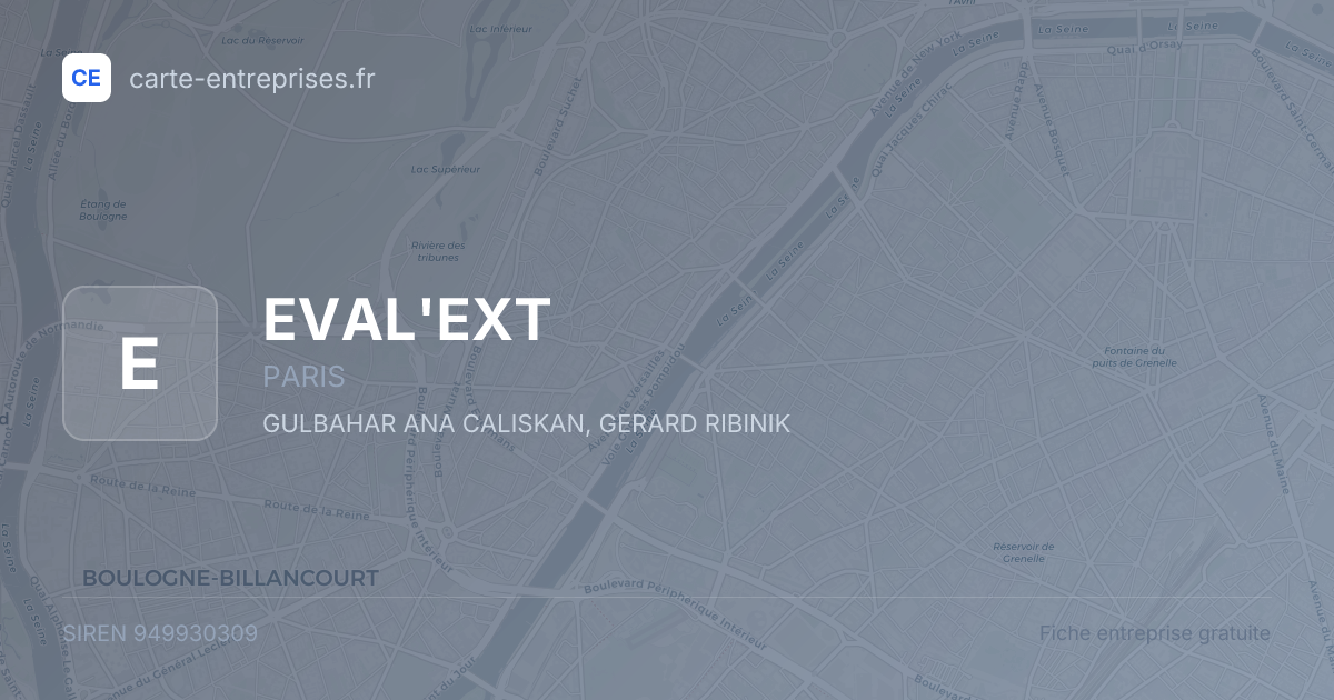 EVAL'EXT — 949930309 — fiche entreprise