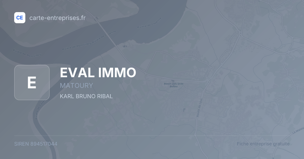 EVAL IMMO — 894517044 — fiche entreprise