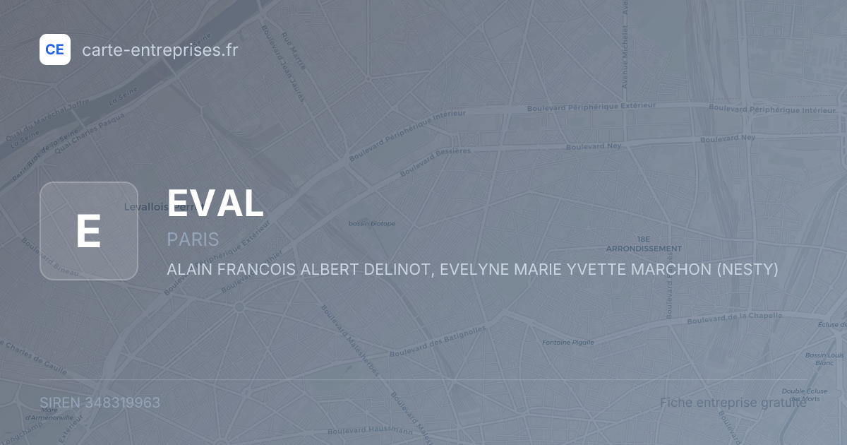 EVAL — 348319963 — fiche entreprise