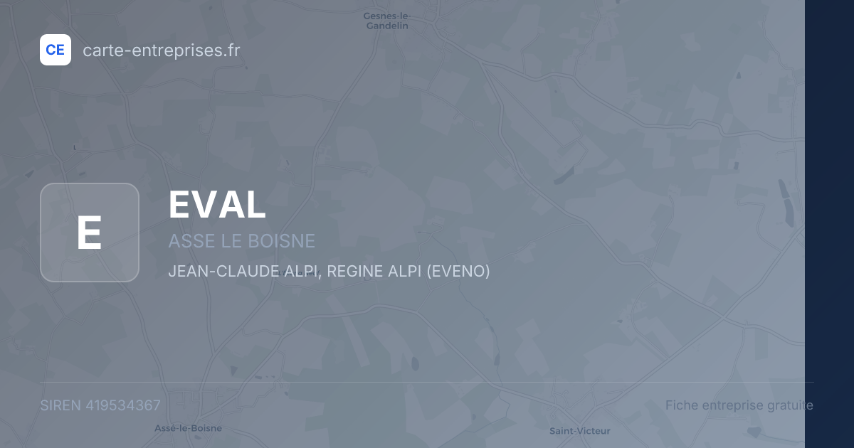 EVAL — 419534367 — fiche entreprise