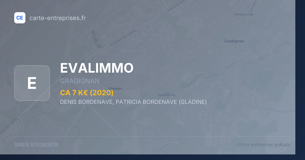 EVALIMMO — 835393976 — fiche entreprise