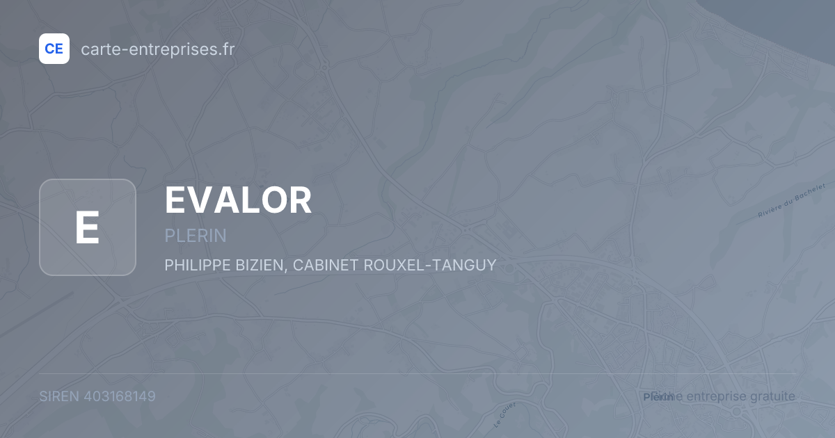 EVALOR — 403168149 — fiche entreprise