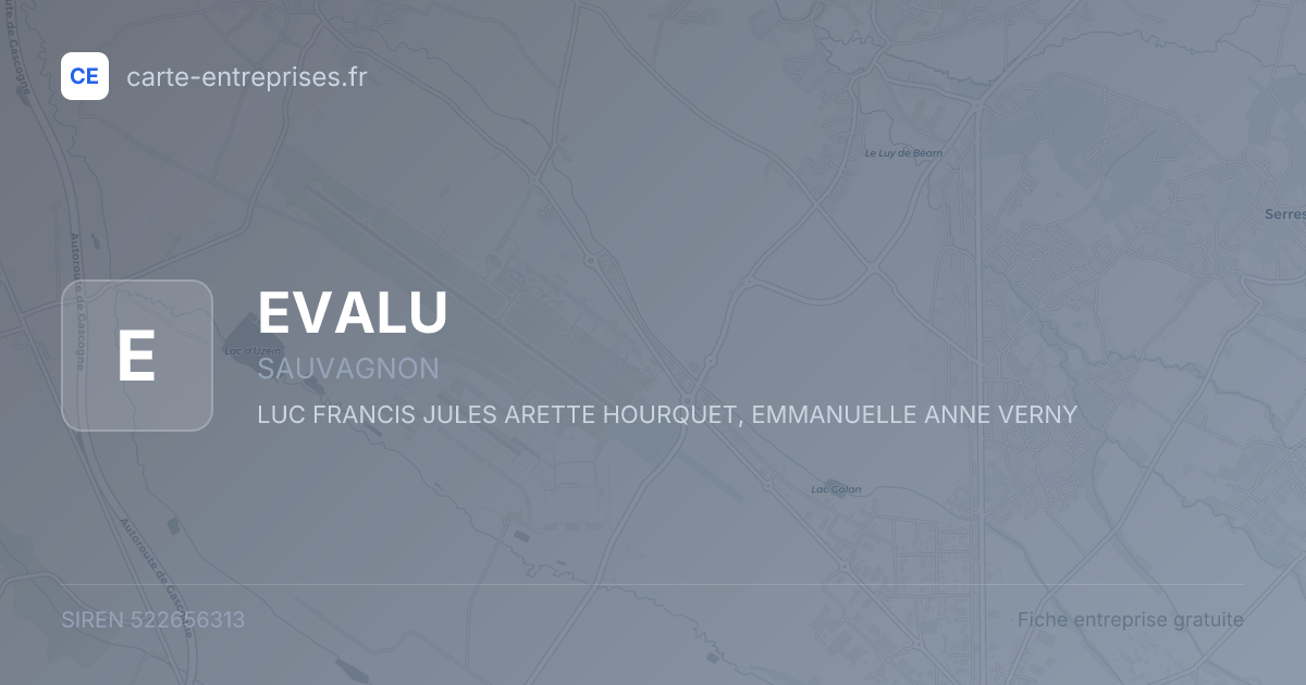 EVALU — 522656313 — fiche entreprise