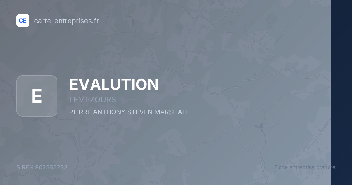 EVALUTION — 902565233 — fiche entreprise