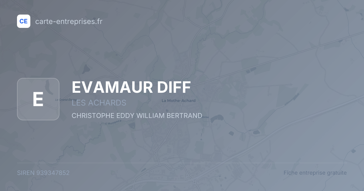 EVAMAUR DIFF — 939347852 — fiche entreprise