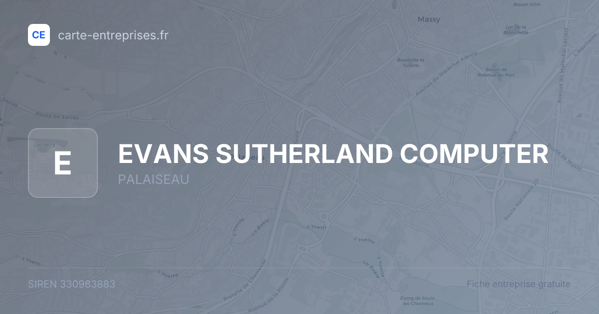 EVANS SUTHERLAND COMPUTER — 330983883 — fiche entreprise
