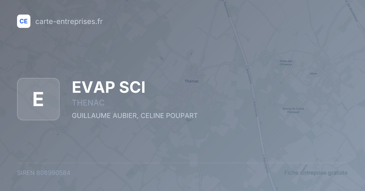 EVAP SCI — 808990584 — fiche entreprise