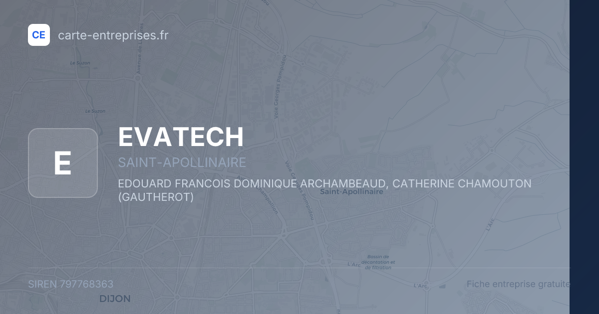 EVATECH — 797768363 — fiche entreprise