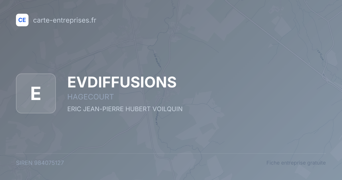 EVDIFFUSIONS — 984075127 — fiche entreprise