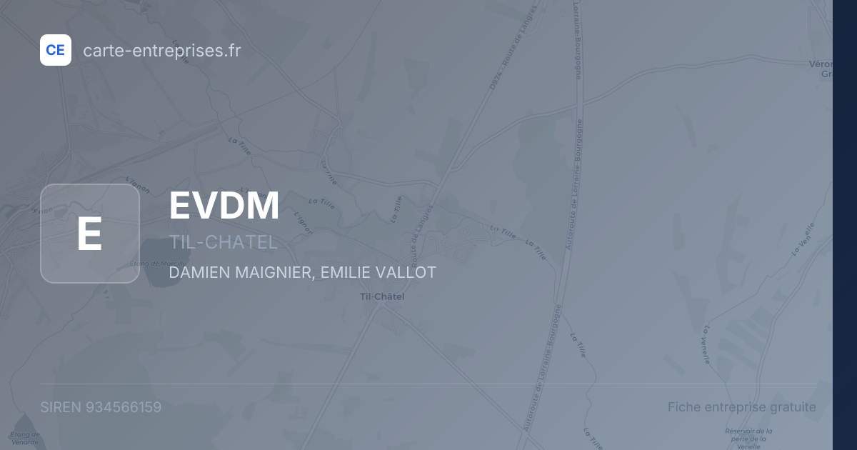 EVDM — 934566159 — fiche entreprise