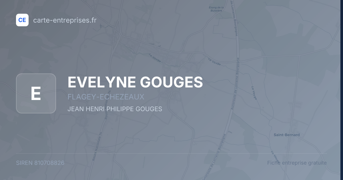 EVELYNE GOUGES — 810708826 — fiche entreprise