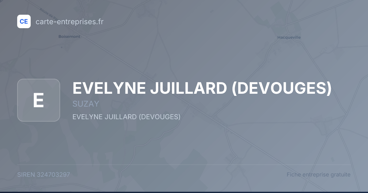 EVELYNE JUILLARD (DEVOUGES) — 324703297 — fiche entreprise