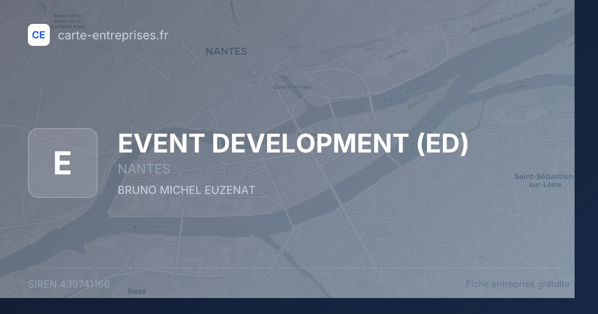EVENT DEVELOPMENT (ED) — 439741166 — fiche entreprise