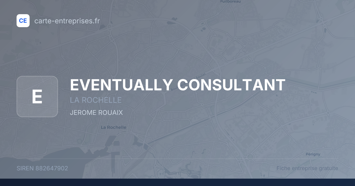 EVENTUALLY CONSULTANT — 882647902 — fiche entreprise