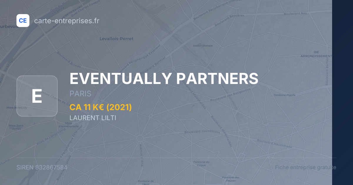 EVENTUALLY PARTNERS — 832867584 — fiche entreprise