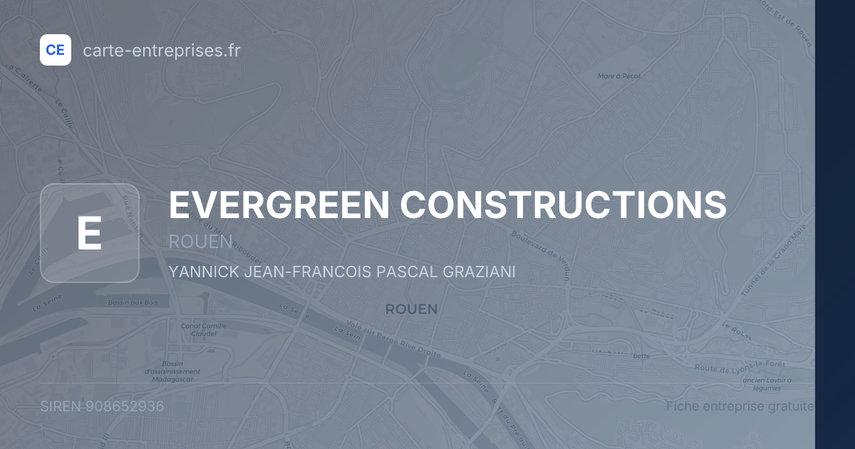 EVERGREEN CONSTRUCTIONS — 908652936 — fiche entreprise
