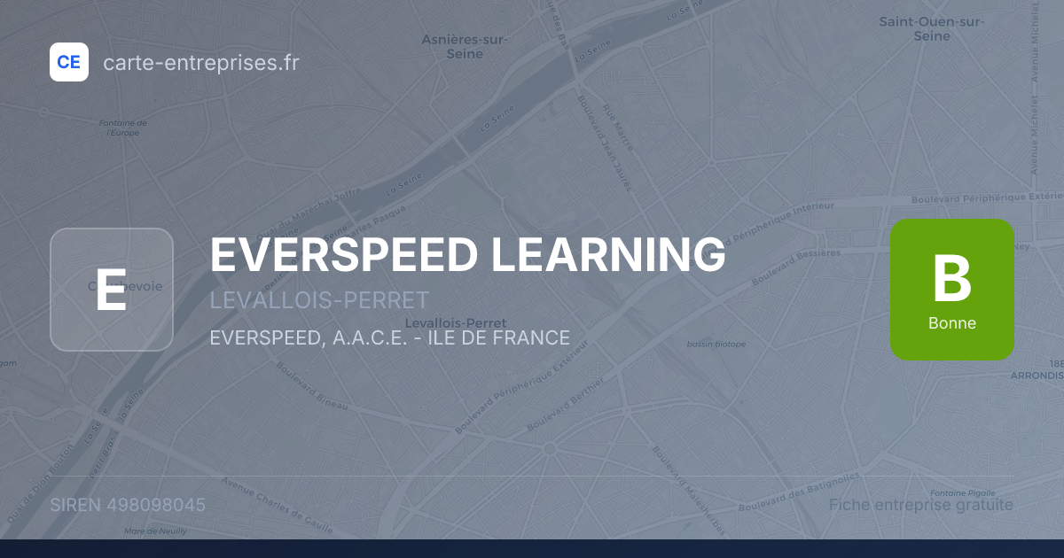 EVERSPEED LEARNING — 498098045 — fiche entreprise