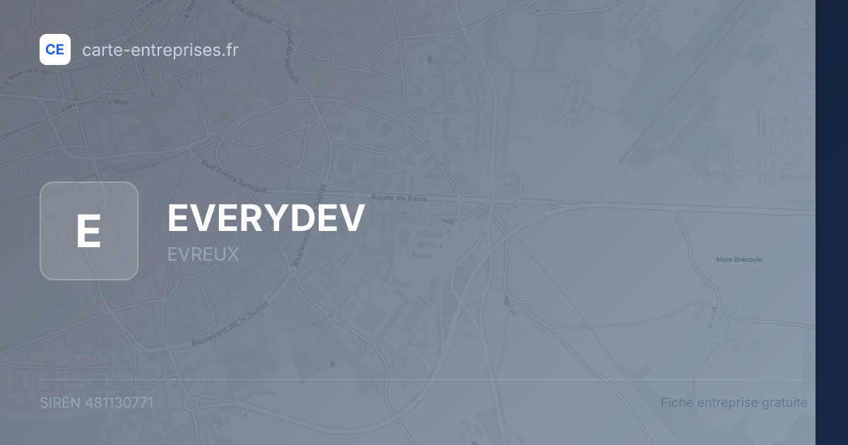 EVERYDEV — 481130771 — fiche entreprise