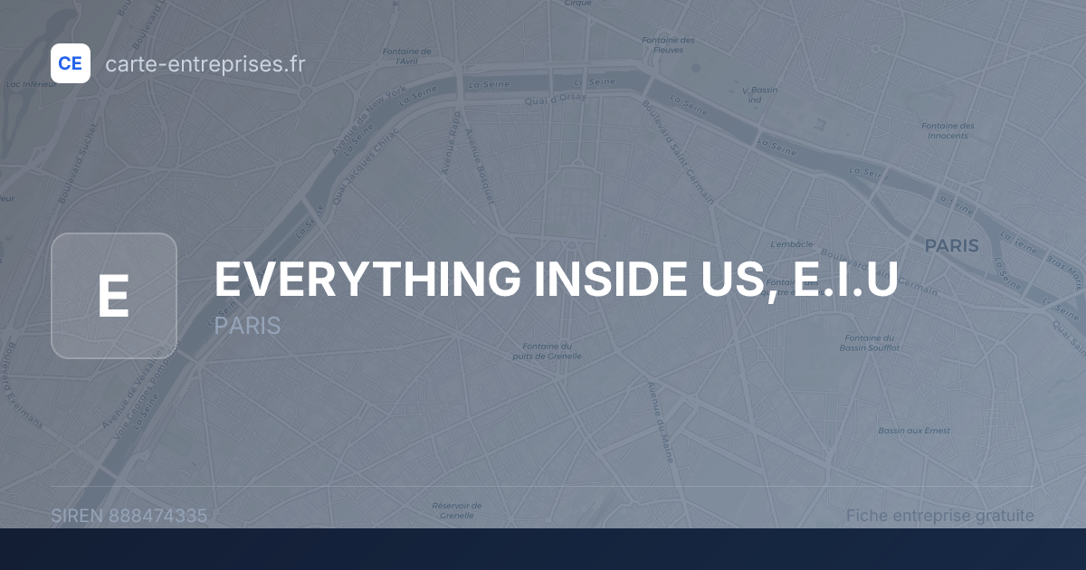 EVERYTHING INSIDE US, E.I.U — 888474335 — fiche entreprise