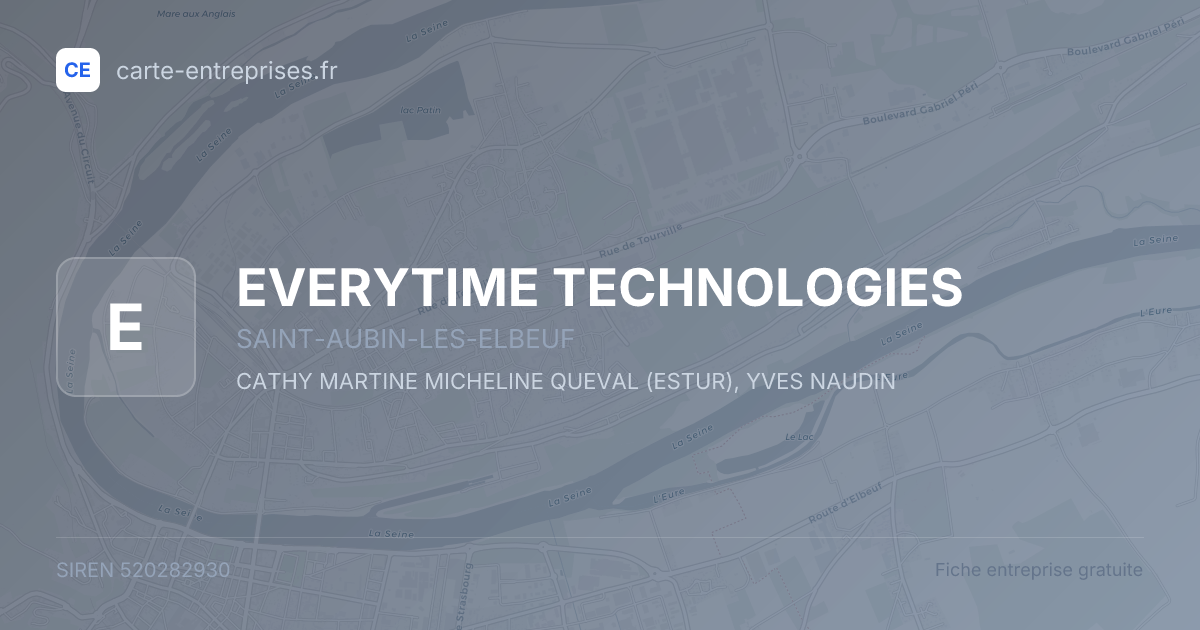 EVERYTIME TECHNOLOGIES — 520282930 — fiche entreprise