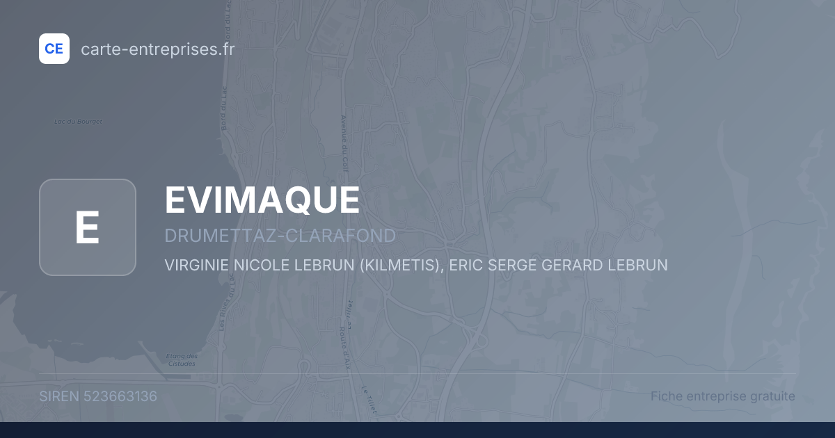 EVIMAQUE — 523663136 — fiche entreprise