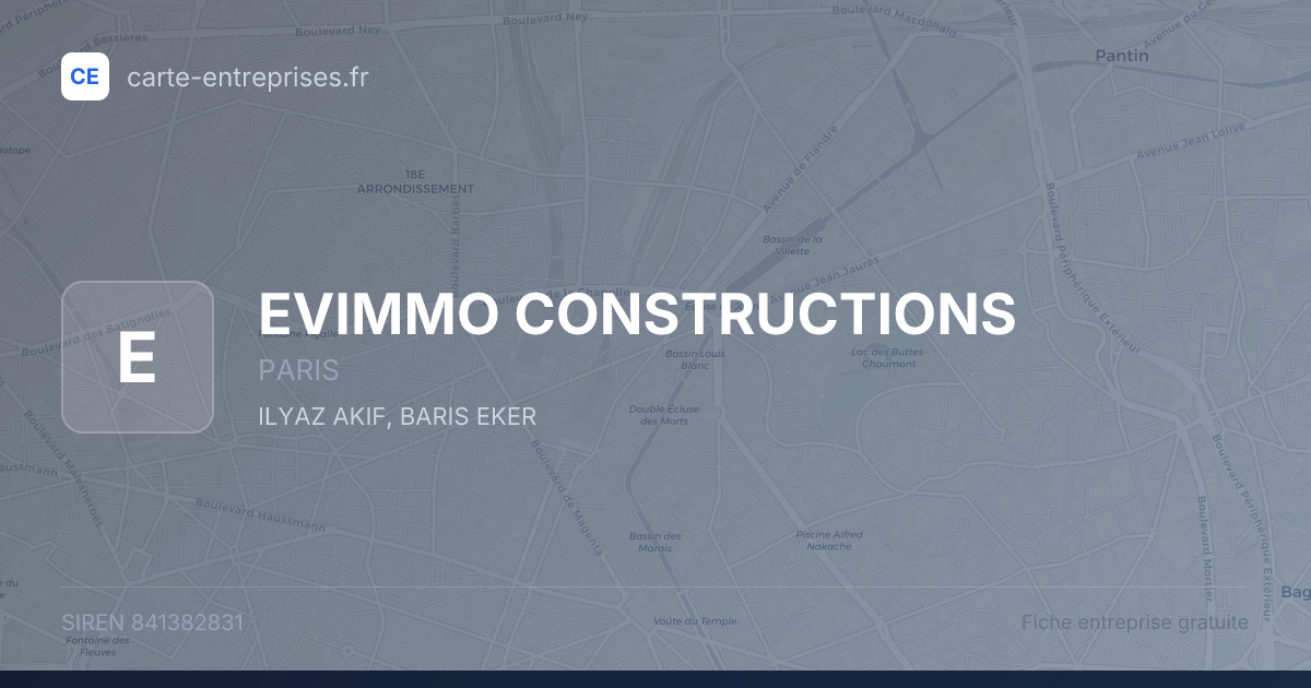 EVIMMO CONSTRUCTIONS — 841382831 — fiche entreprise