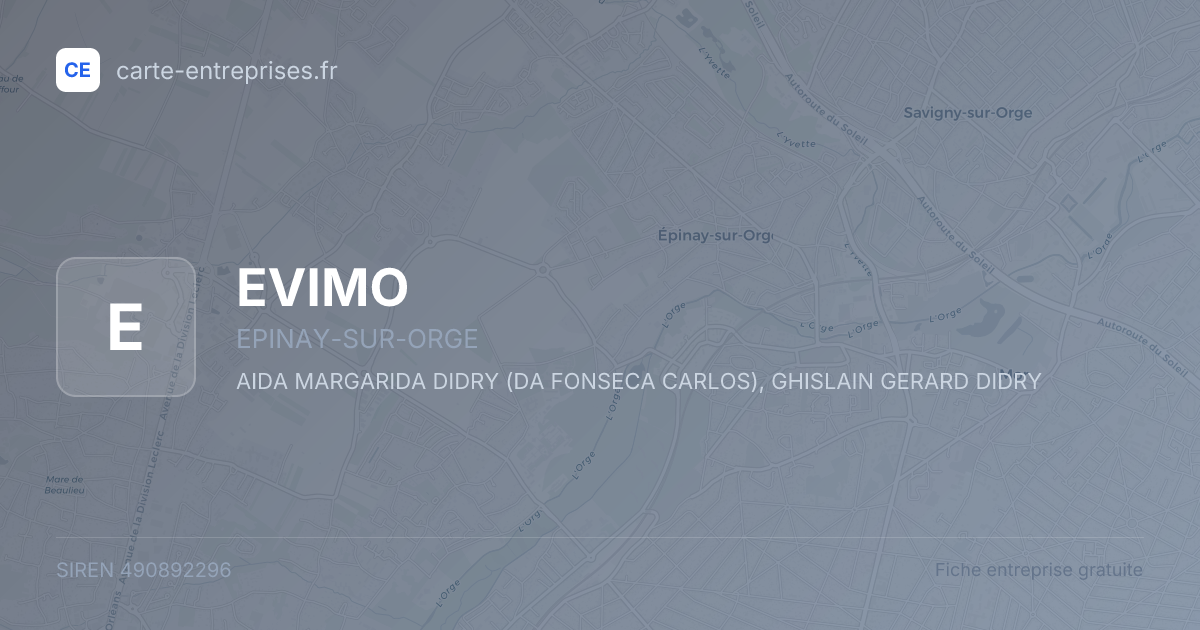 EVIMO — 490892296 — fiche entreprise