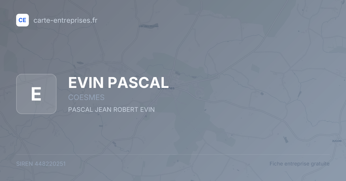 EVIN PASCAL — 448220251 — fiche entreprise