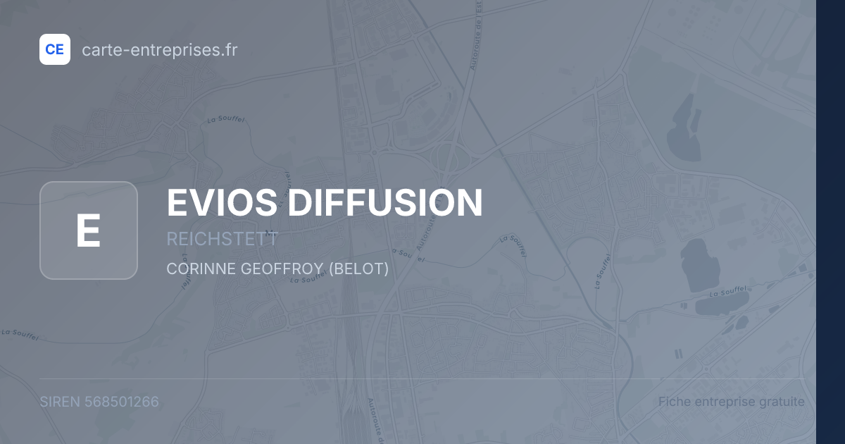 EVIOS DIFFUSION — 568501266 — fiche entreprise