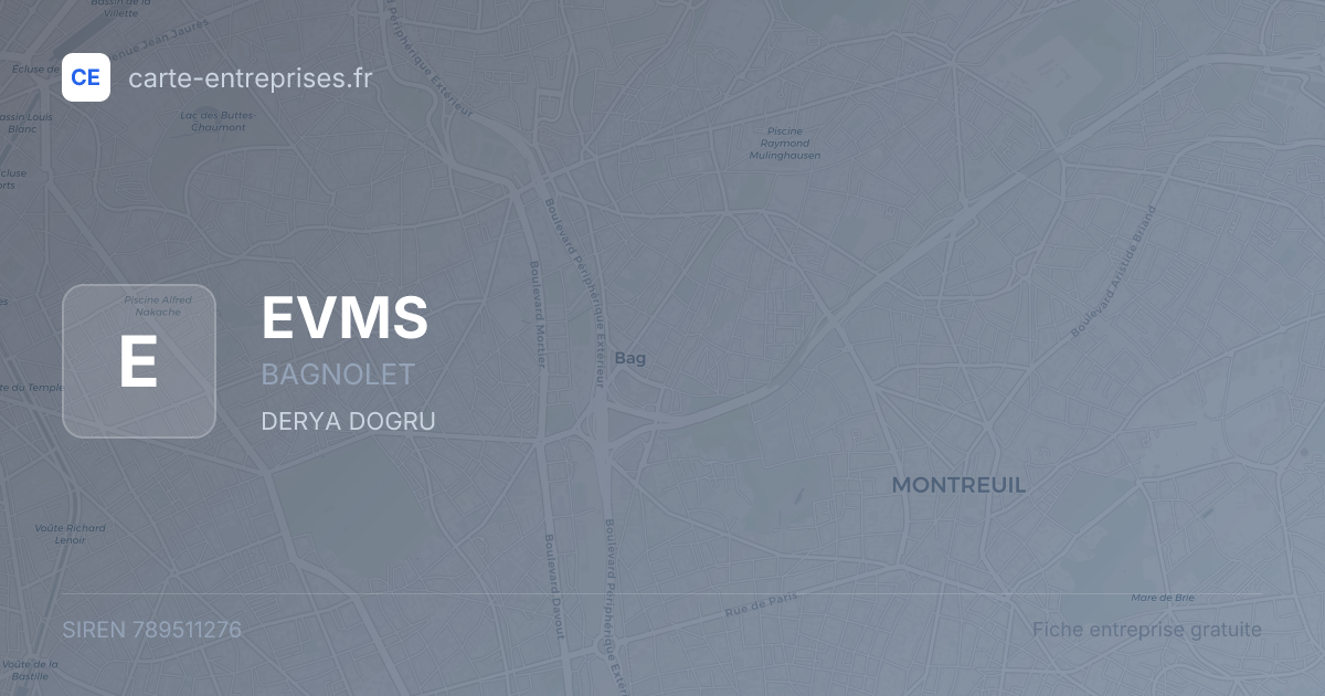 EVMS — 789511276 — fiche entreprise