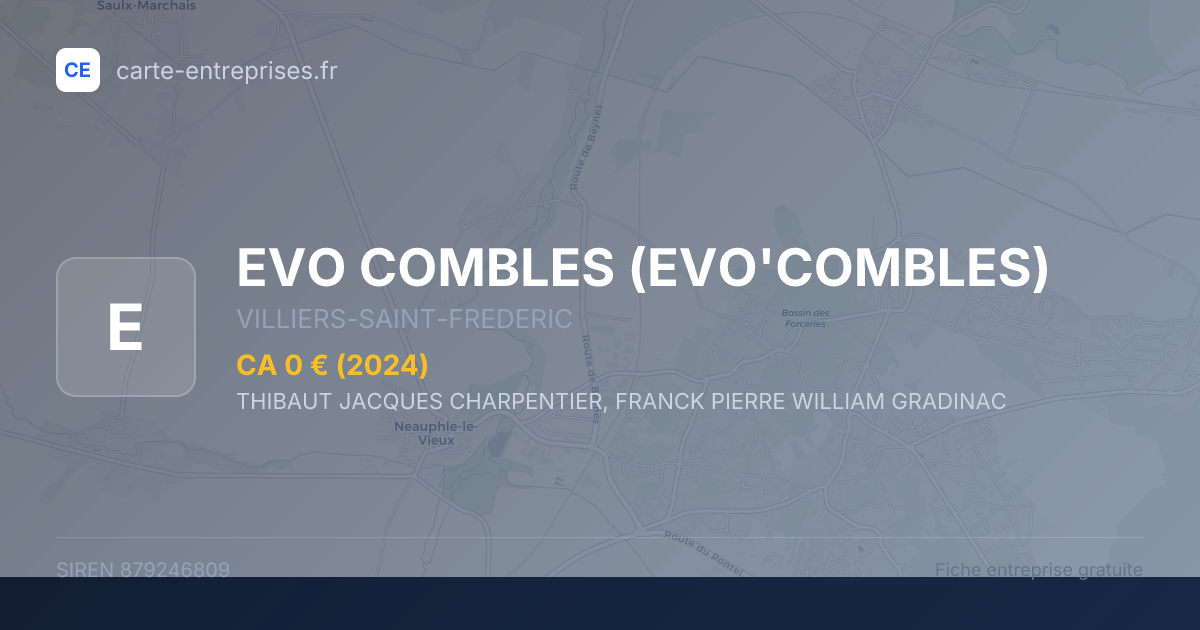 EVO COMBLES (EVO'COMBLES) — 879246809 — fiche entreprise