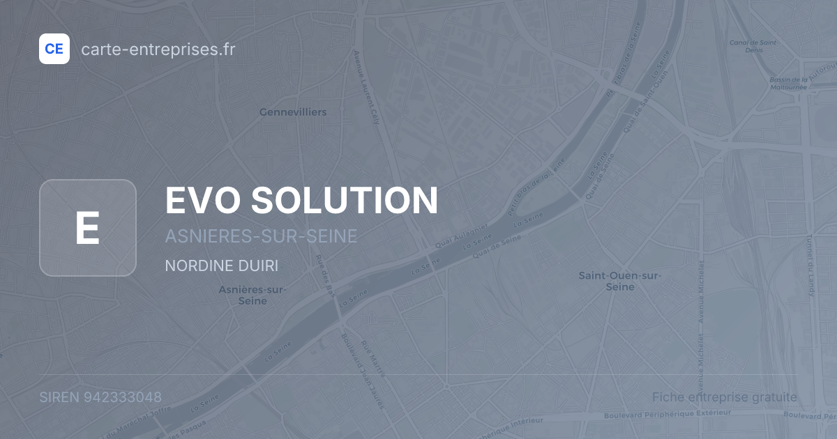 EVO SOLUTION — 942333048 — fiche entreprise