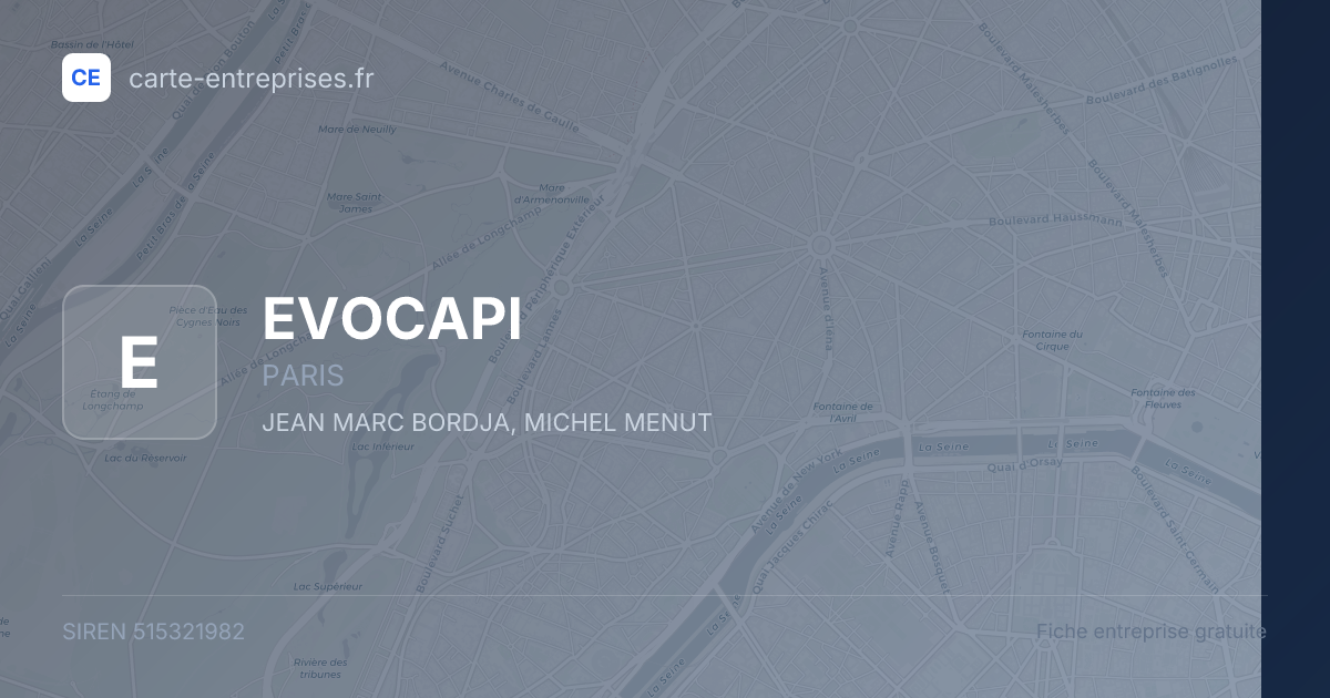 EVOCAPI — 515321982 — fiche entreprise