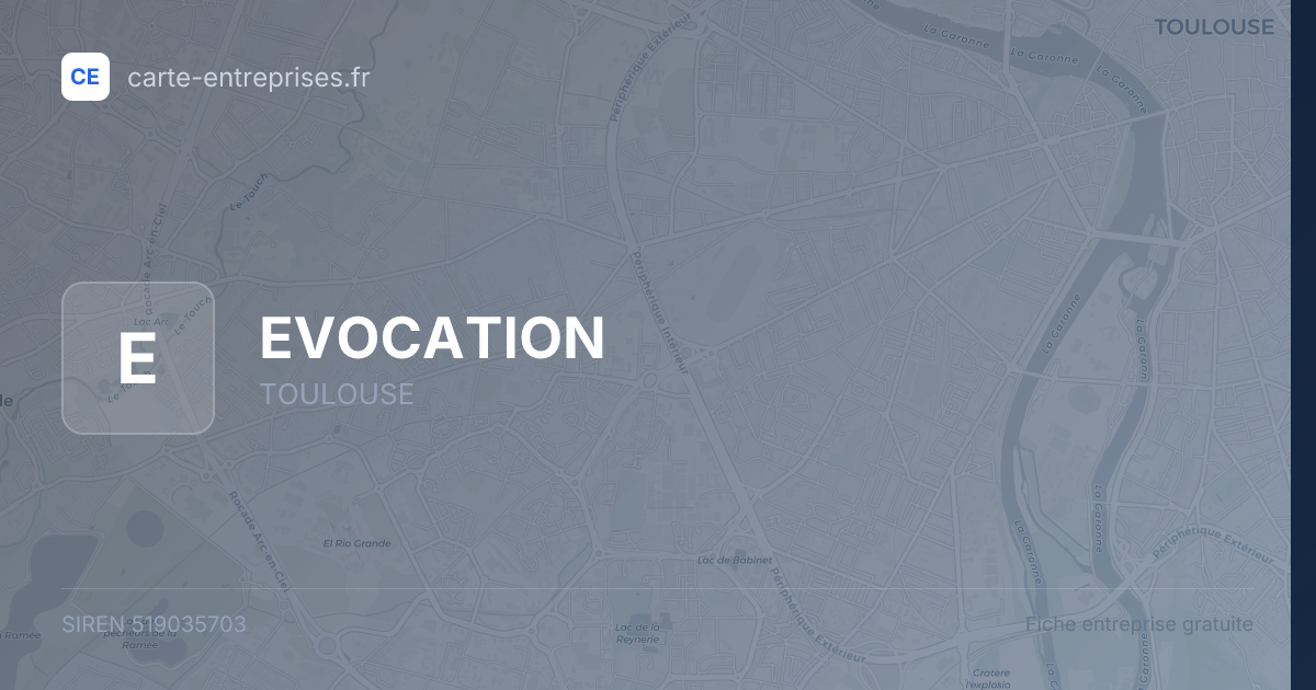 EVOCATION — 519035703 — fiche entreprise