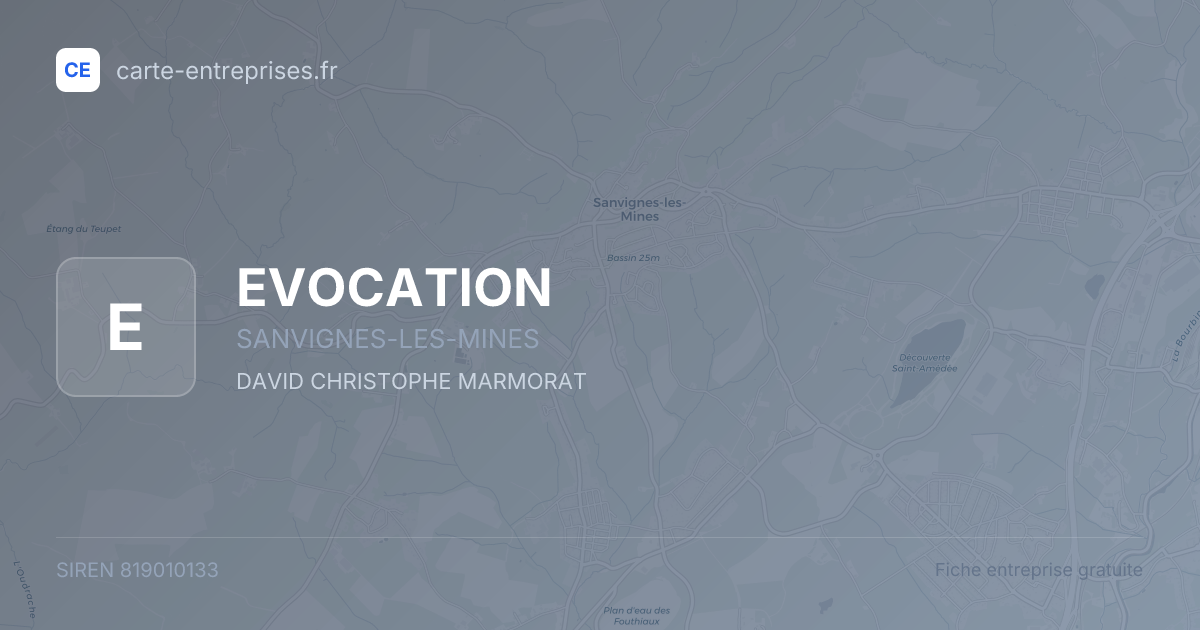 EVOCATION — 819010133 — fiche entreprise