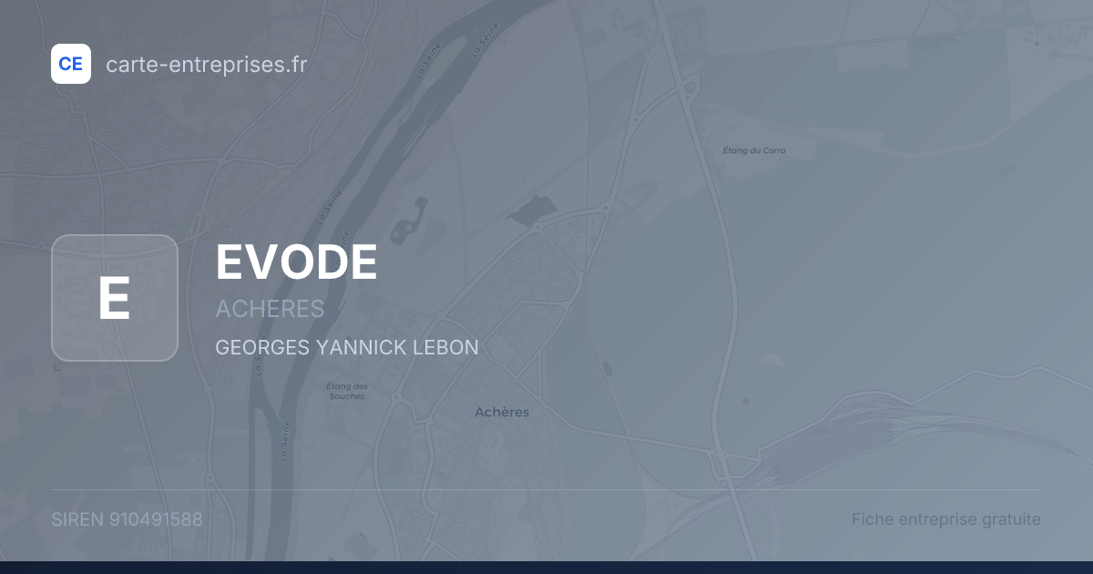 EVODE — 910491588 — fiche entreprise