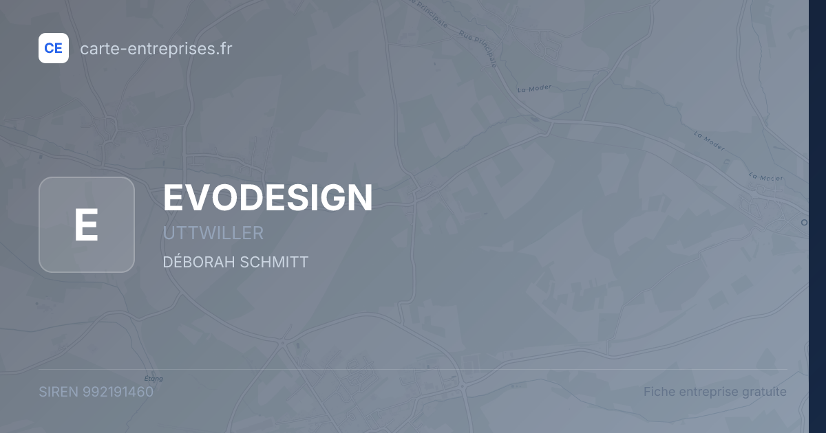 EVODESIGN — 992191460 — fiche entreprise