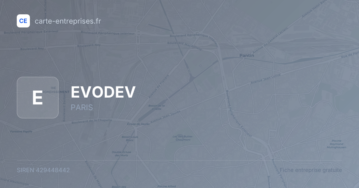 EVODEV — 429448442 — fiche entreprise