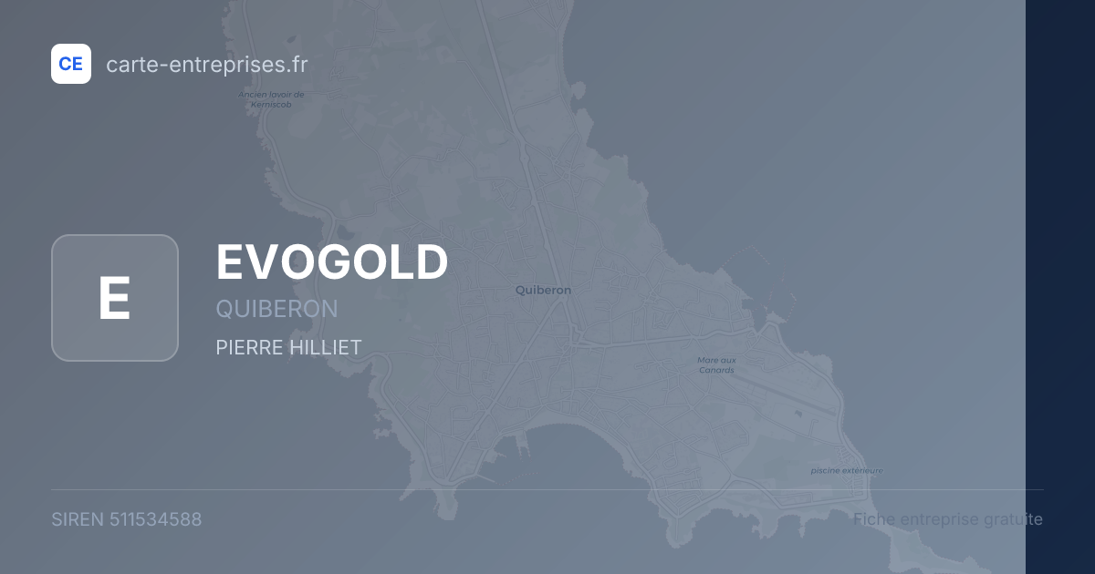 EVOGOLD — 511534588 — fiche entreprise