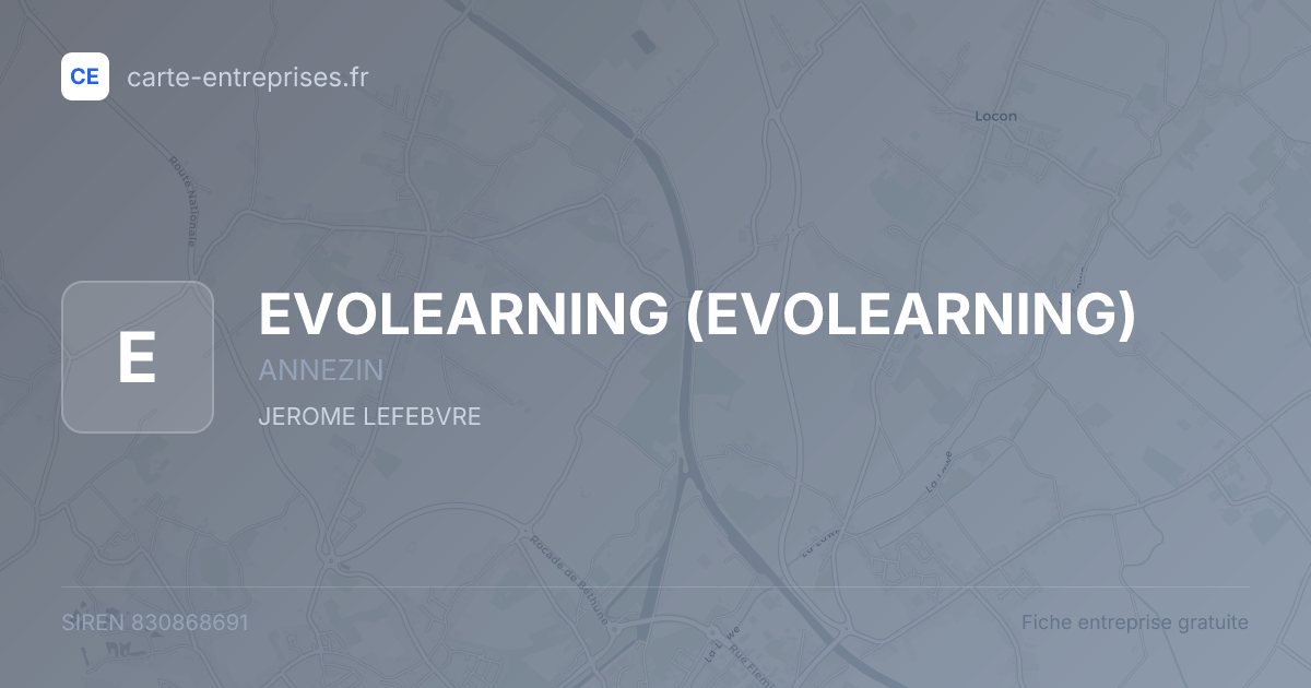 EVOLEARNING — 830868691 — fiche entreprise