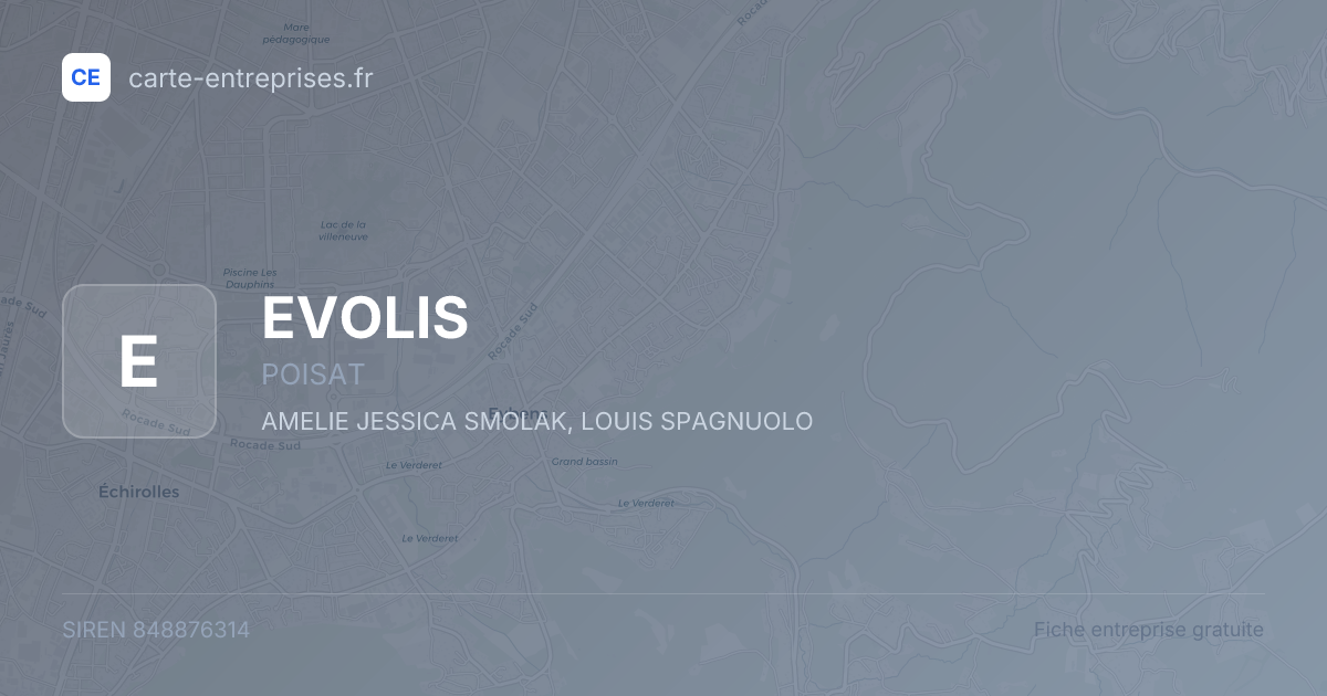 EVOLIS — 848876314 — fiche entreprise