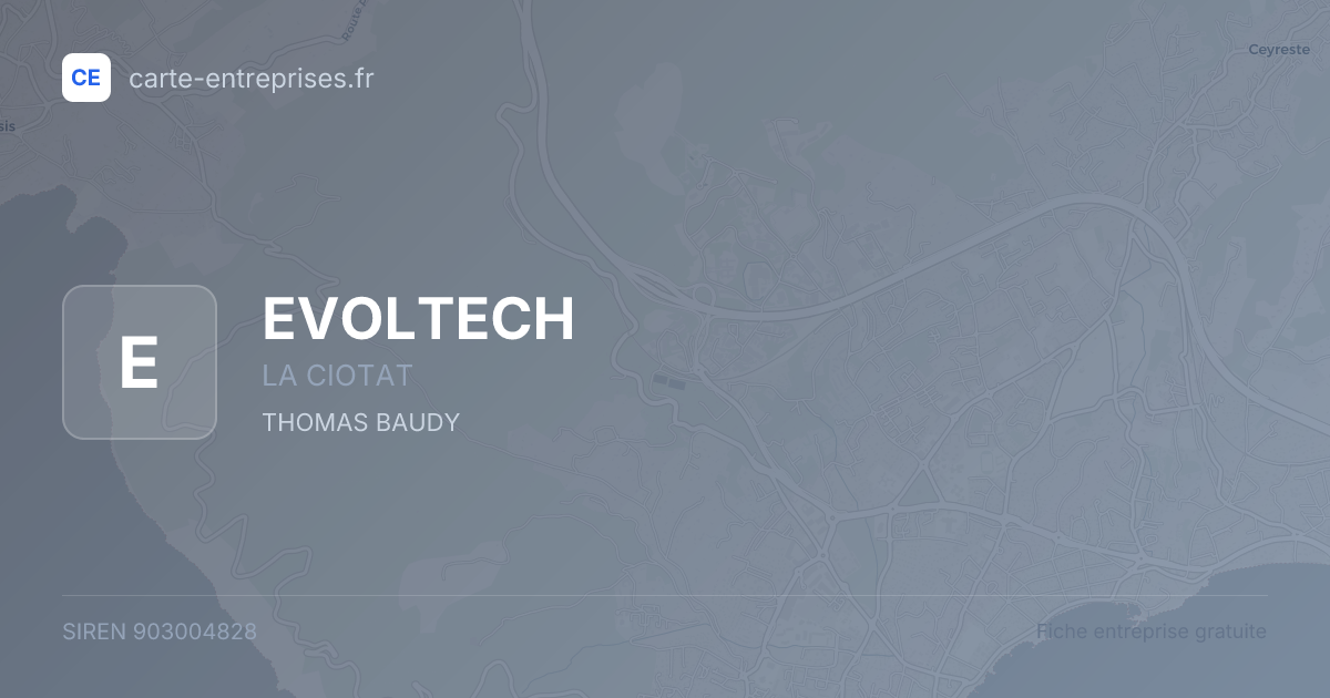 EVOLTECH — 903004828 — fiche entreprise