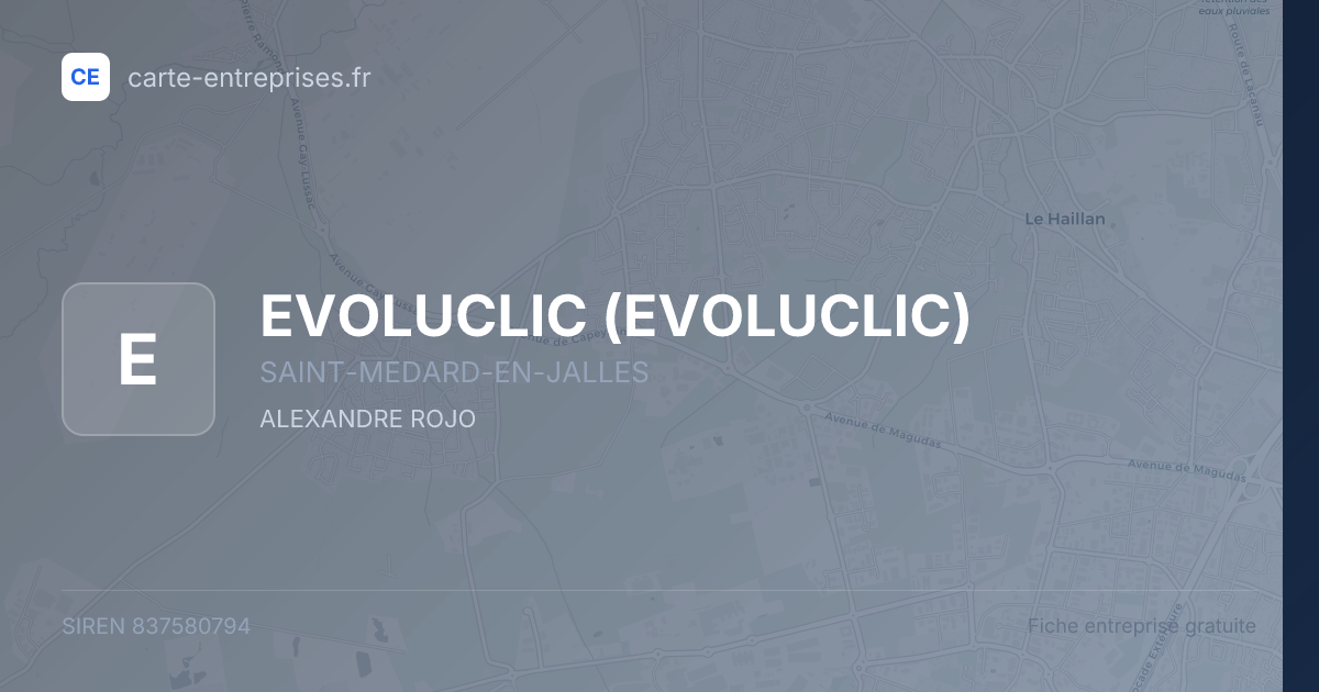 EVOLUCLIC — 837580794 — fiche entreprise