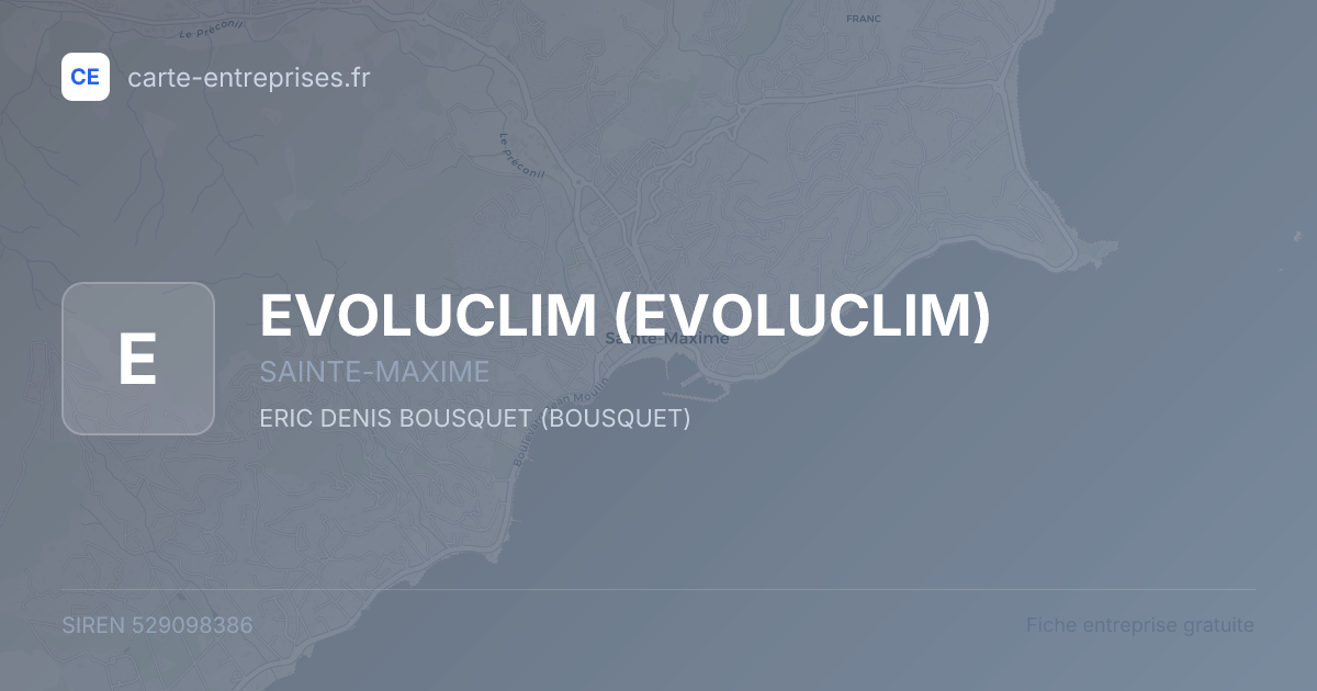 EVOLUCLIM — 529098386 — fiche entreprise