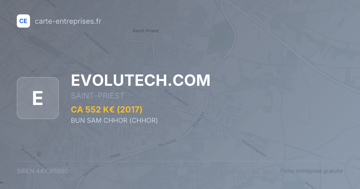 EVOLUTECH.COM — 441085990 — fiche entreprise
