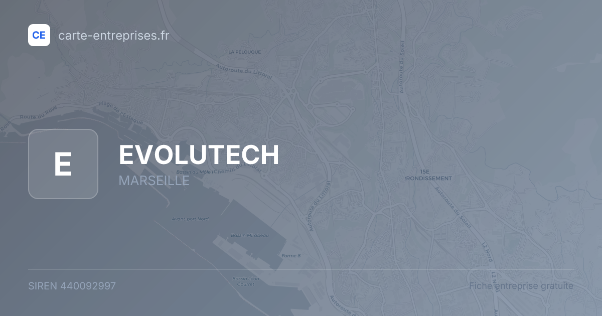 EVOLUTECH — 440092997 — fiche entreprise