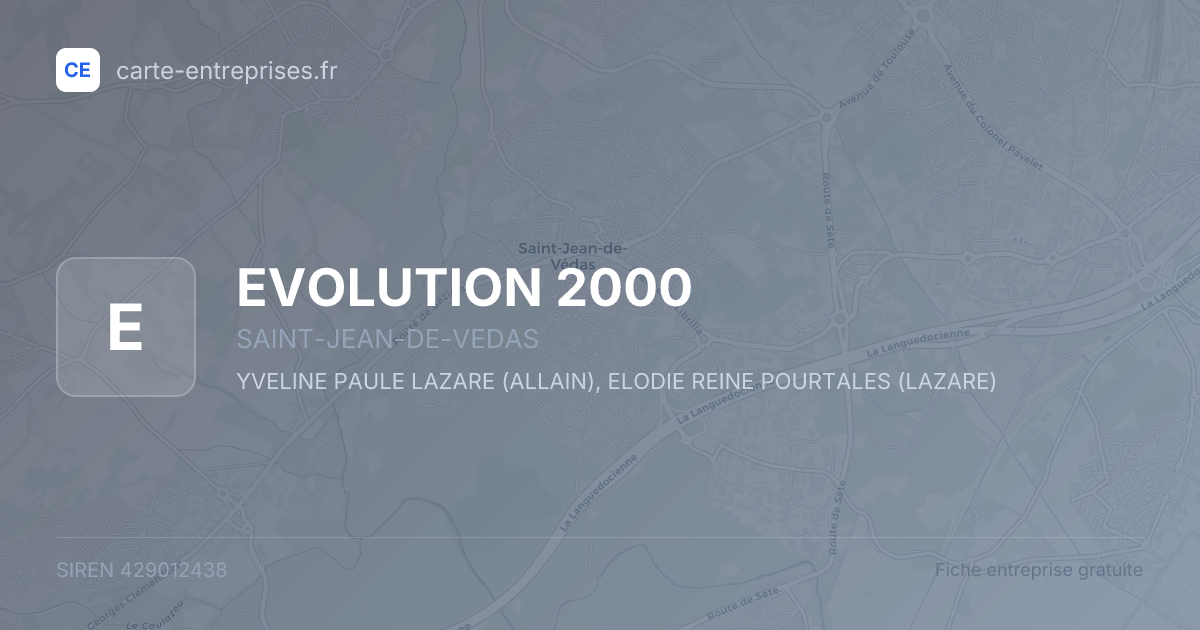 EVOLUTION 2000 — 429012438 — fiche entreprise